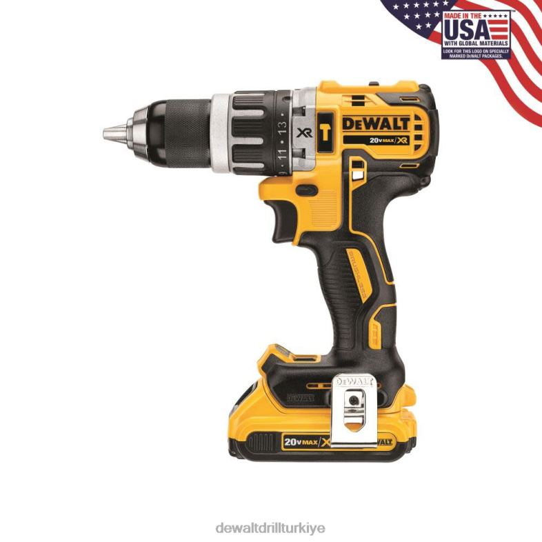 20 v max xr lityum iyon fırçasız kompakt darbeli matkap seti DEWALT R2068190 aletler