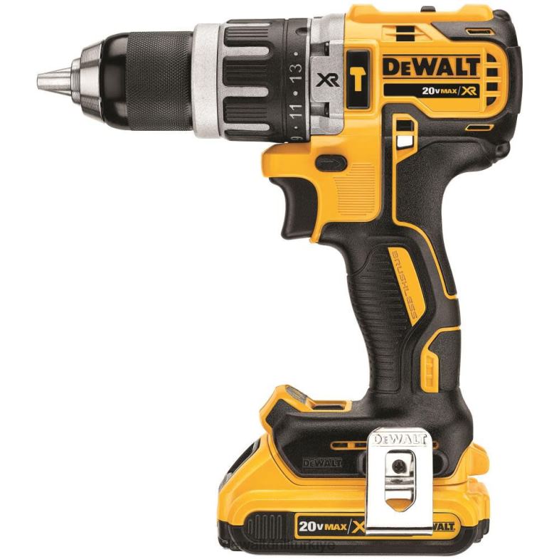 20 v max xr lityum iyon fırçasız kompakt darbeli matkap seti DEWALT R2068190 aletler