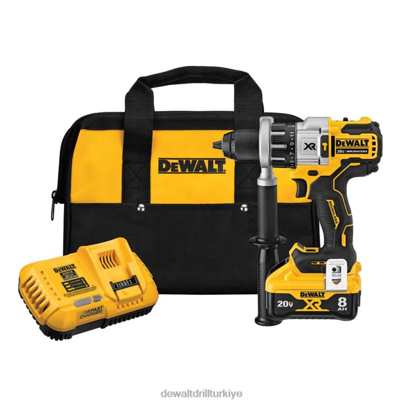 20v maksimum güç algılama xr 1/2in fırçasız darbeli matkap/sürücü kiti DEWALT R206837 aletler