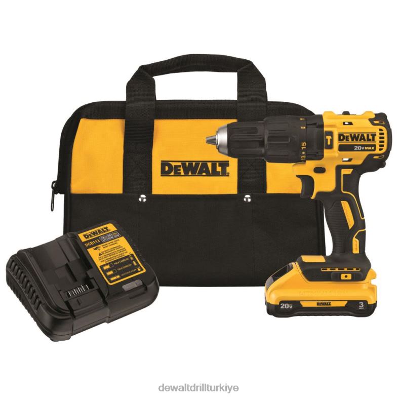 20v max akülü kompakt darbeli matkap seti DEWALT R2068123 aletler