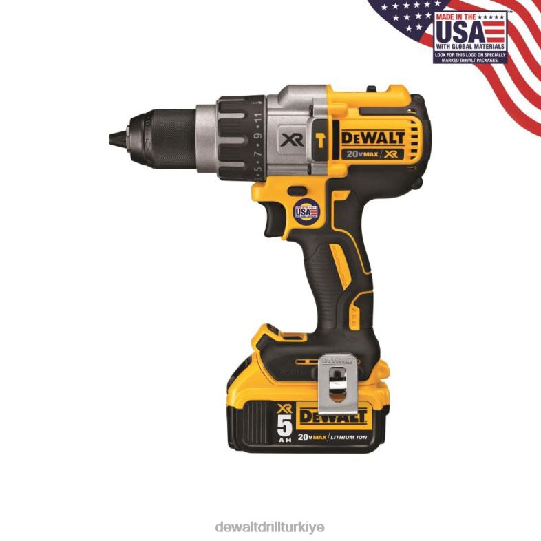 20v max xr lityum iyon fırçasız 3 vitesli darbeli matkap seti DEWALT R206823 aletler