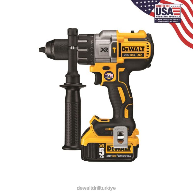 20v max xr lityum iyon fırçasız 3 vitesli darbeli matkap seti DEWALT R206823 aletler