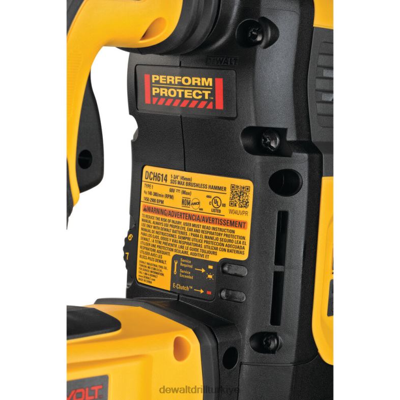 60v max 1-3/4in sds max fırçasız kombinasyon döner çekiç seti DEWALT R206890 aletler