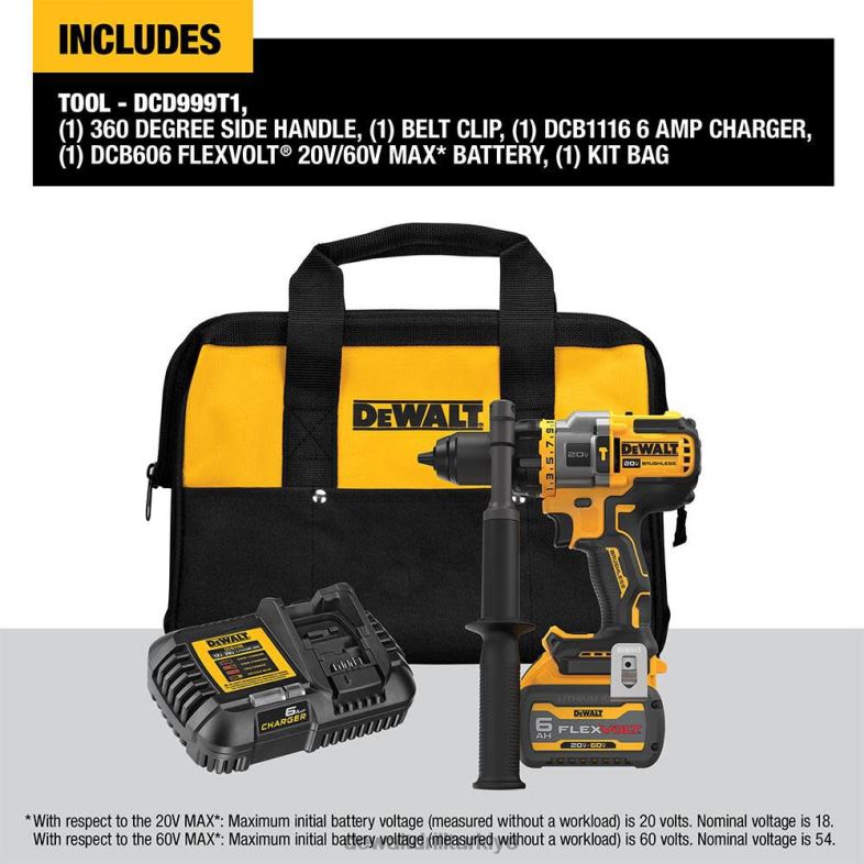 Flexv avantaj kitiyle 20v max 1/2 inç darbeli matkap/sürücü DEWALT R2068179 aletler