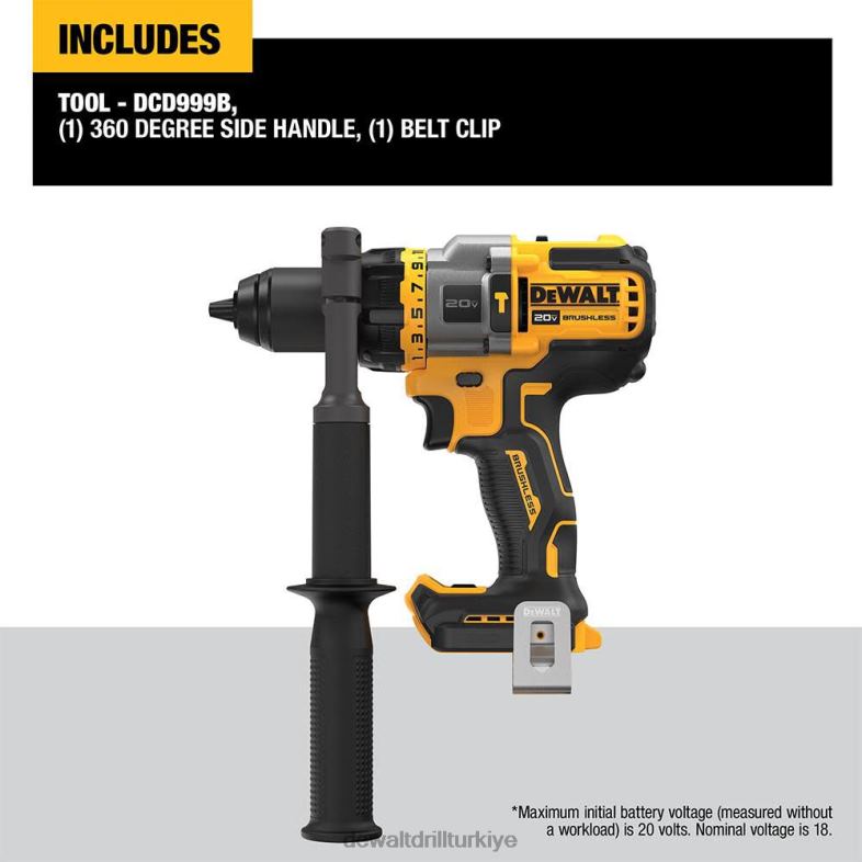 Flexv avantajına sahip 20v maksimum 1/2 inç darbeli matkap/tornavida (çıplak alet) DEWALT R206820 aletler
