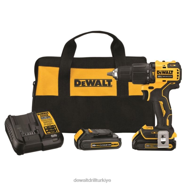 atomik 20v max kompakt 1/2 inç darbeli matkap/sürücü kiti DEWALT R2068116 aletler
