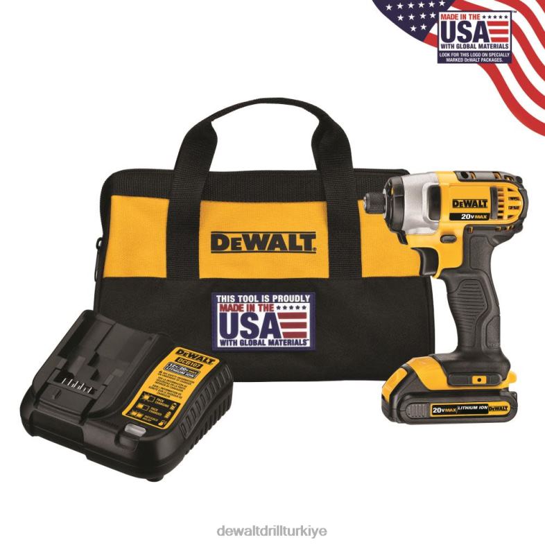 20 v maks 1/4 inç darbeli sürücü kiti DEWALT R206863 aletler