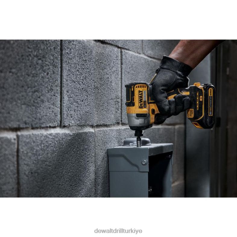 20v maksimum fırçasız 1/4 inç kablosuz darbeli vidalama seti DEWALT R206835 aletler