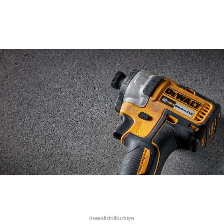 20v maksimum fırçasız 1/4 inç kablosuz darbeli vidalama seti DEWALT R206835 aletler