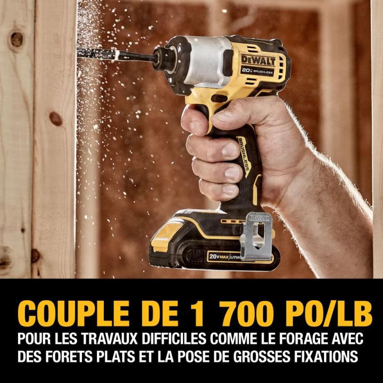 20v max 1/4in darbeli sürücü kiti fırçasız kablosuz DEWALT R206885 aletler