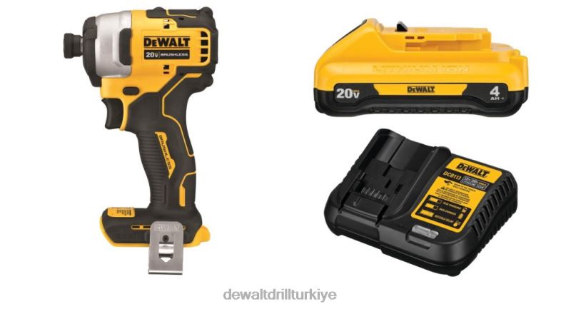 20v max atomik kompakt 1/4in darbeli sürücü başlangıç ​​kiti paketi DEWALT R2068173 aletler