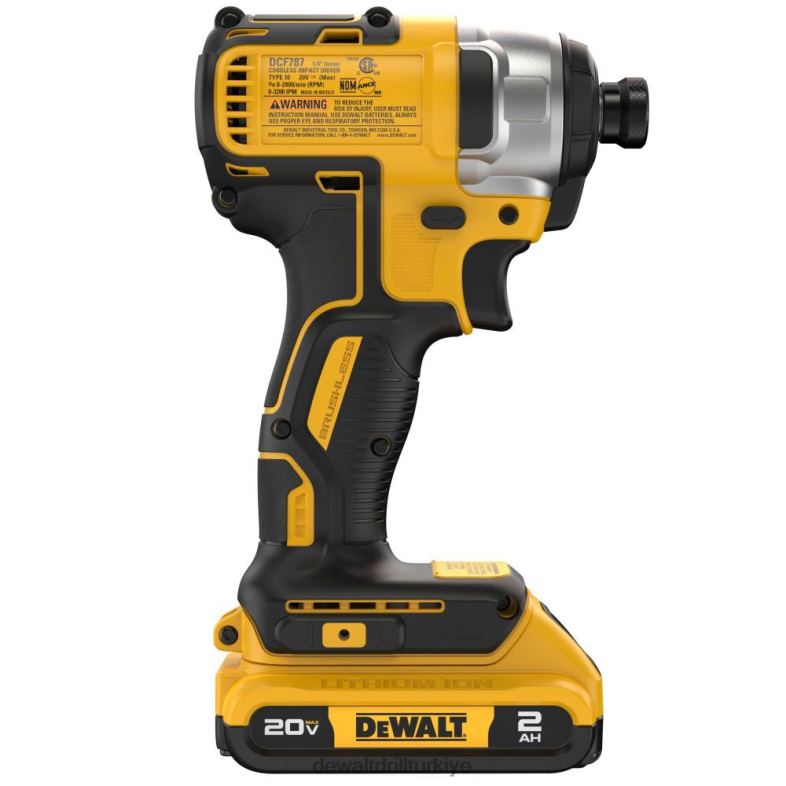 20v max* xtreme kablosuz fırçasız 1/4 inç darbeli matkap matkap seti DEWALT R2068162 aletler