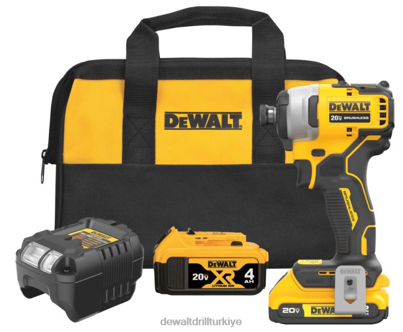 atomik 20v max kablosuz kompakt 1/4" darbeli vidalama makinesi, birinci sınıf xr pil seti paketiyle DEWALT R2068165 aletler
