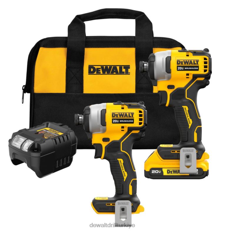 atomik 20v max kompakt 1/4" darbeli sürücü 2ct kit paketi DEWALT R2068172 aletler