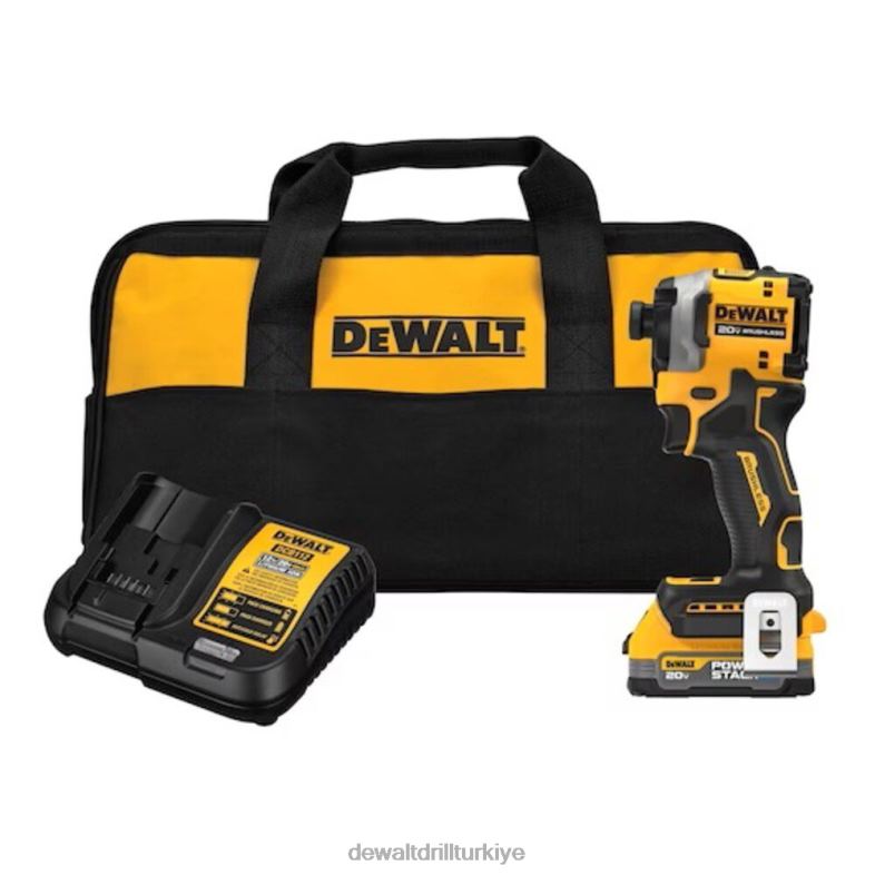 atomik fırçasız kablosuz 1/4 inç 3 hızlı darbeli vidalama makinesi, powerstack kompakt pil ile DEWALT R206817 aletler
