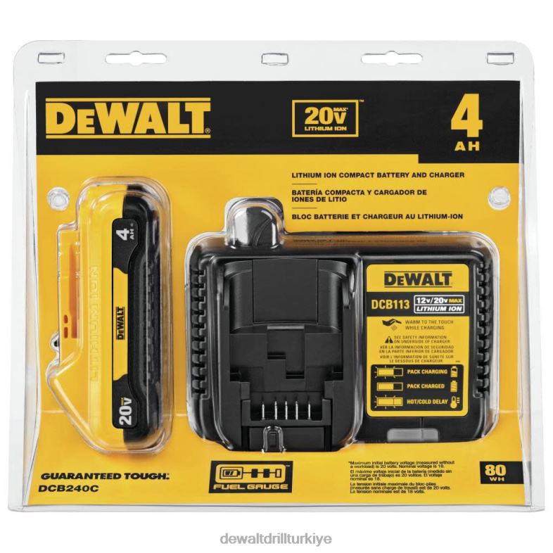 Başlangıç ​​kiti paketiyle birlikte 20v maksimum 3/8 inç dik açılı matkap/sürücü DEWALT R2068163 aletler