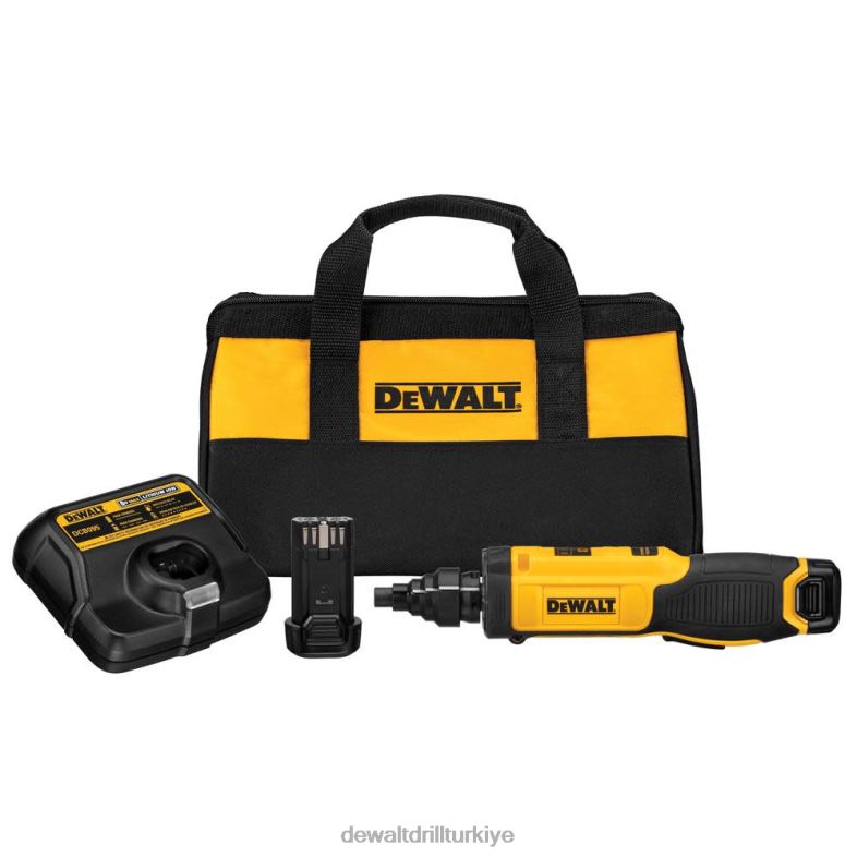 Kanal rayba kitiyle birlikte 8 volt maksimum jiroskopik tornavida DEWALT R2068100 aletler