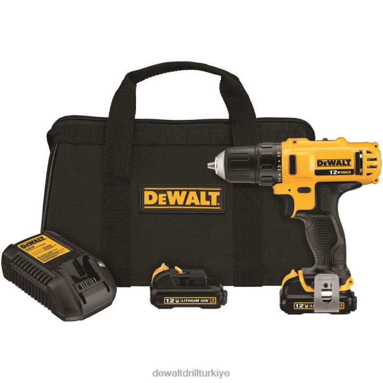 12v maksimum 3/8 inç matkap sürücüsü kiti DEWALT R2068101 aletler