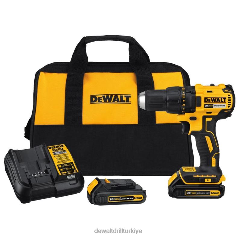 20 v max kompakt fırçasız matkap/tornavida kiti DEWALT R206846 aletler