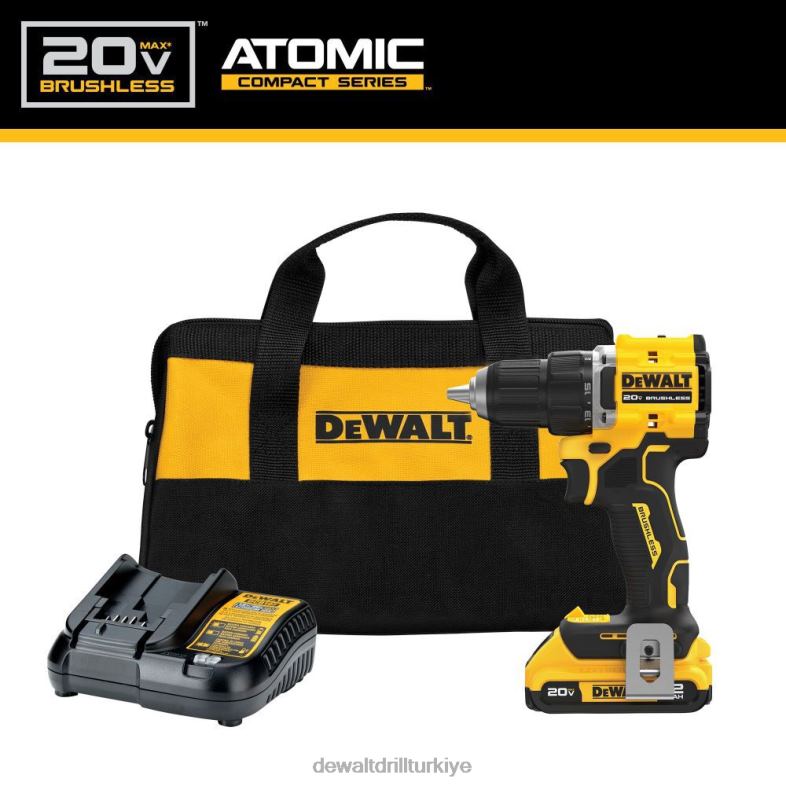 20v atomik kompakt matkap sürücü kiti DEWALT R206821 aletler