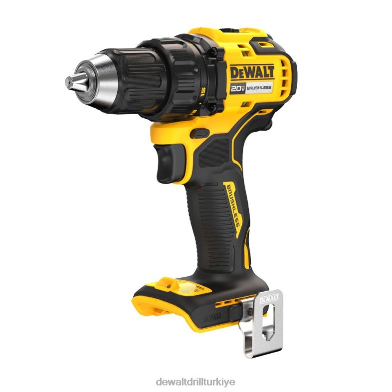 20v maksimum fırçasız akülü 1/2 inç matkap/tornavida (çıplak alet) DEWALT R206867 aletler