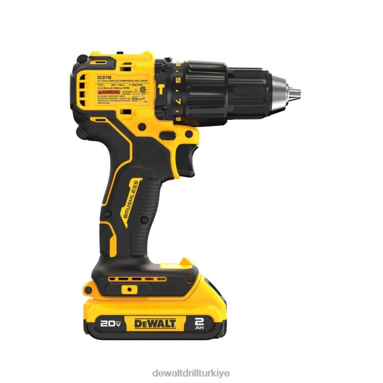 20v max fırçasız akülü 1/2 inç darbeli matkap seti DEWALT R206855 aletler