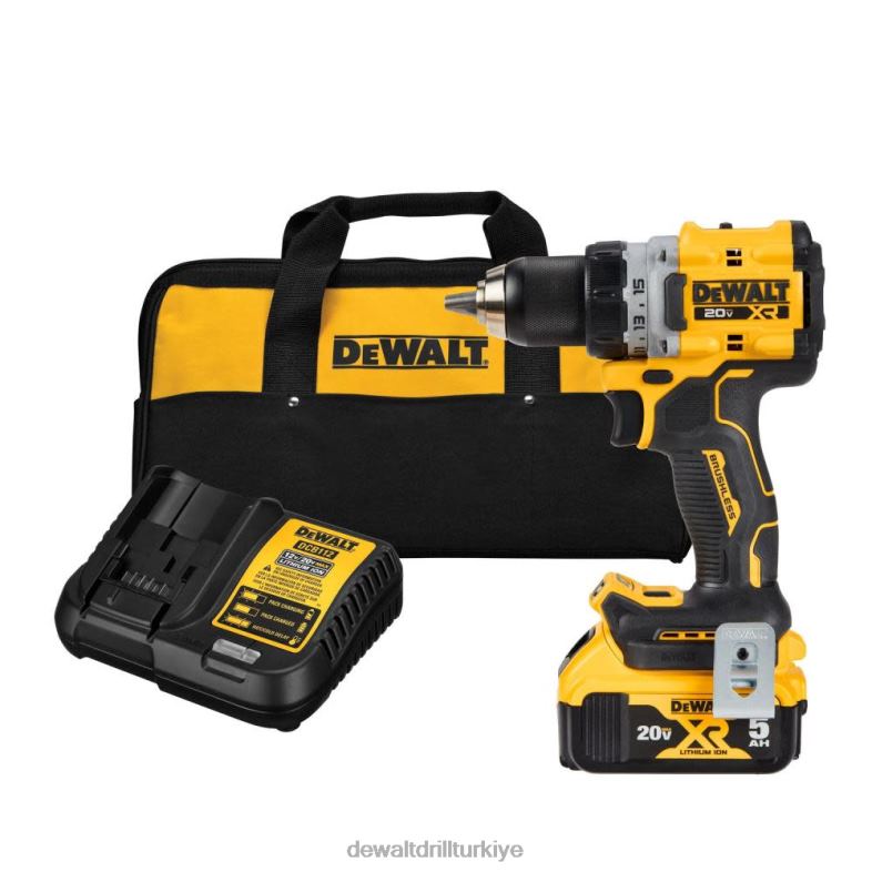 20v max xr fırçasız kablosuz 1/2 inç matkap/sürücü kiti DEWALT R206838 aletler
