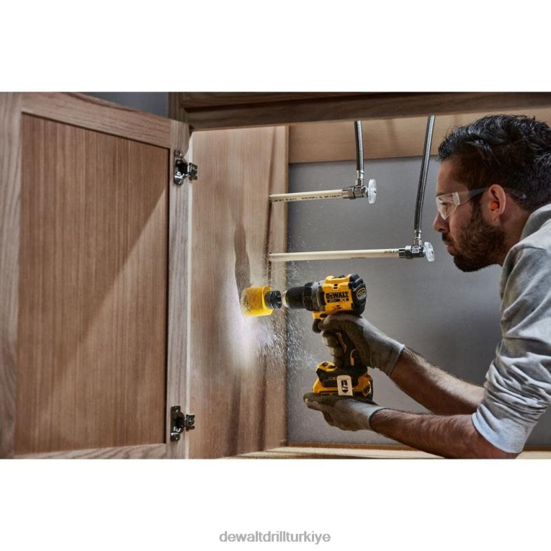 20v max xr fırçasız kablosuz 1/2 inç matkap/sürücü kiti DEWALT R206838 aletler
