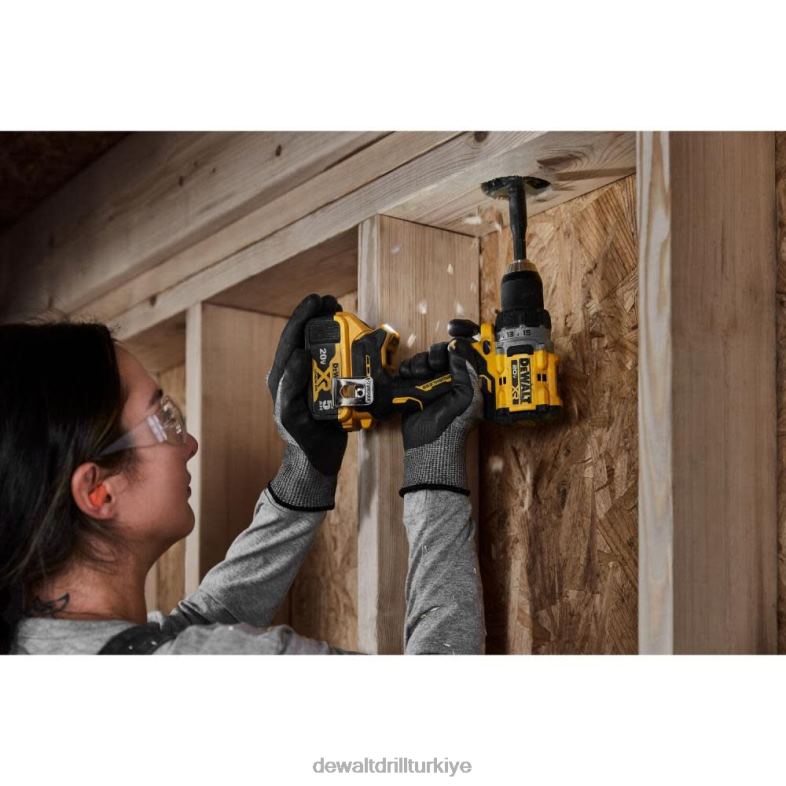 20v max xr fırçasız kablosuz 1/2 inç matkap/sürücü kiti DEWALT R206838 aletler