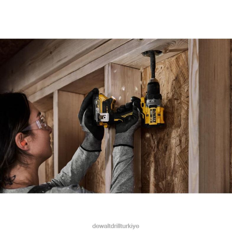 20v max xr fırçasız kablosuz 1/2 inç matkap/sürücü kiti DEWALT R206856 aletler