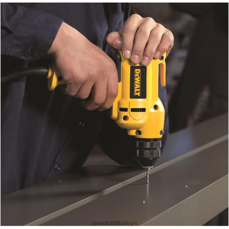 8 amp 3/8 inç anahtarsız kablolu matkaplar, çantayla birlikte DEWALT R2068149 aletler
