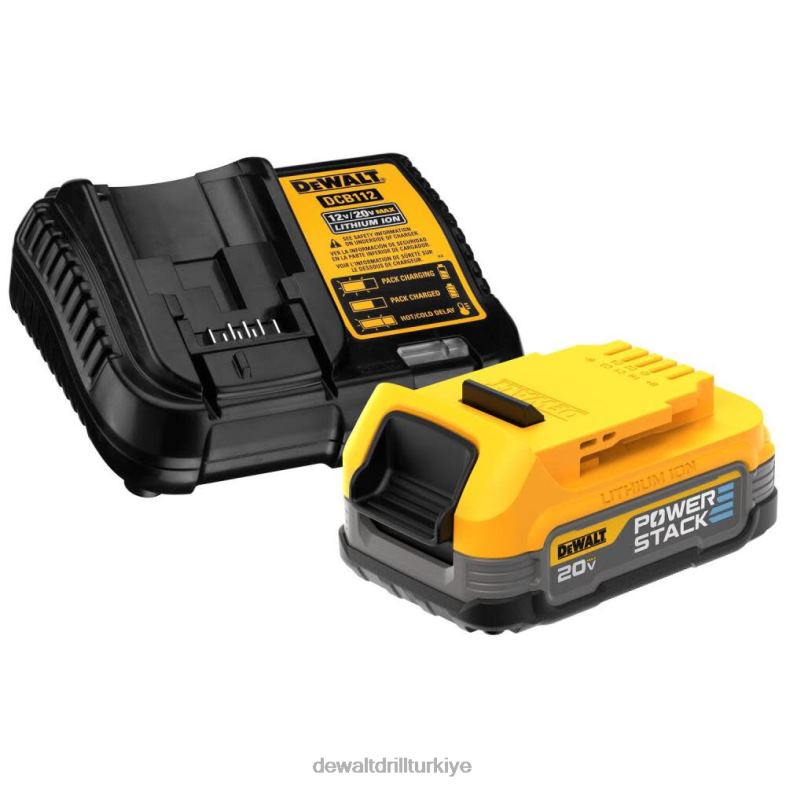 powerstack 20v maksimum pil ve şarj kiti paketi ile atomik kompakt matkap sürücüsü DEWALT R2068160 aletler