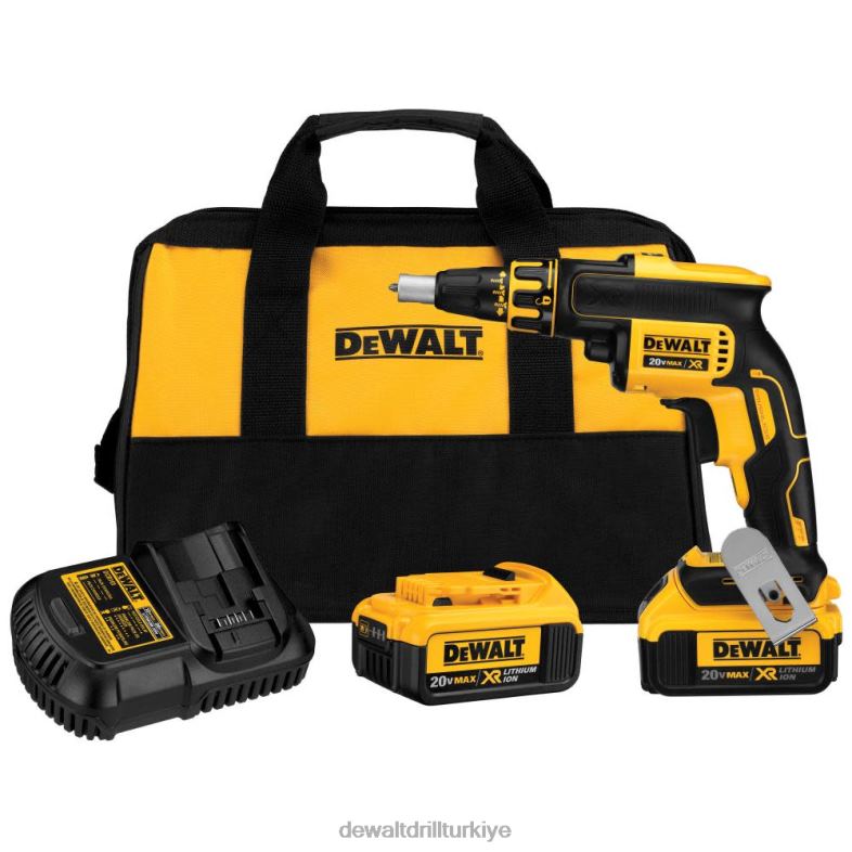 20 v max xr li-ion fırçasız alçıpan vidalama tabancası seti (4,0ah) DEWALT R2068194 aletler